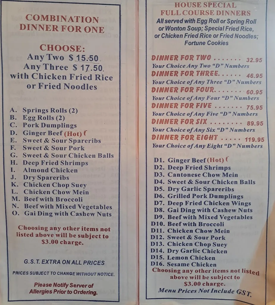 Menu_E & W Restaurant_Three Hills_image_old_1