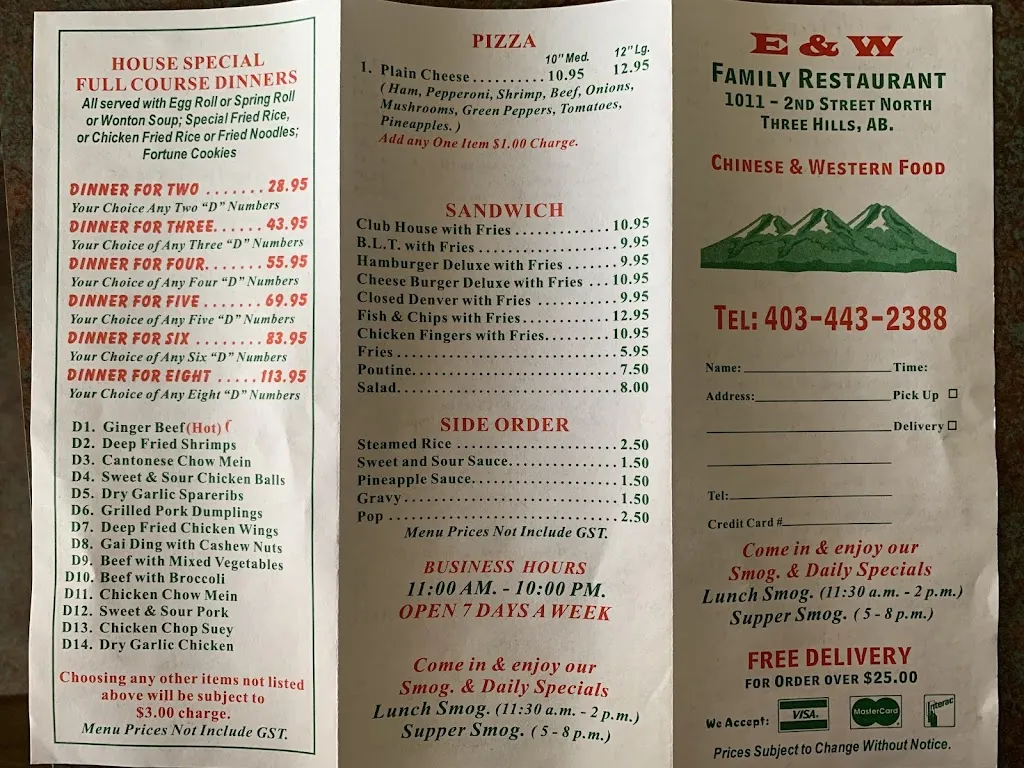 Menu_E & W Restaurant_Three Hills_image_old_3