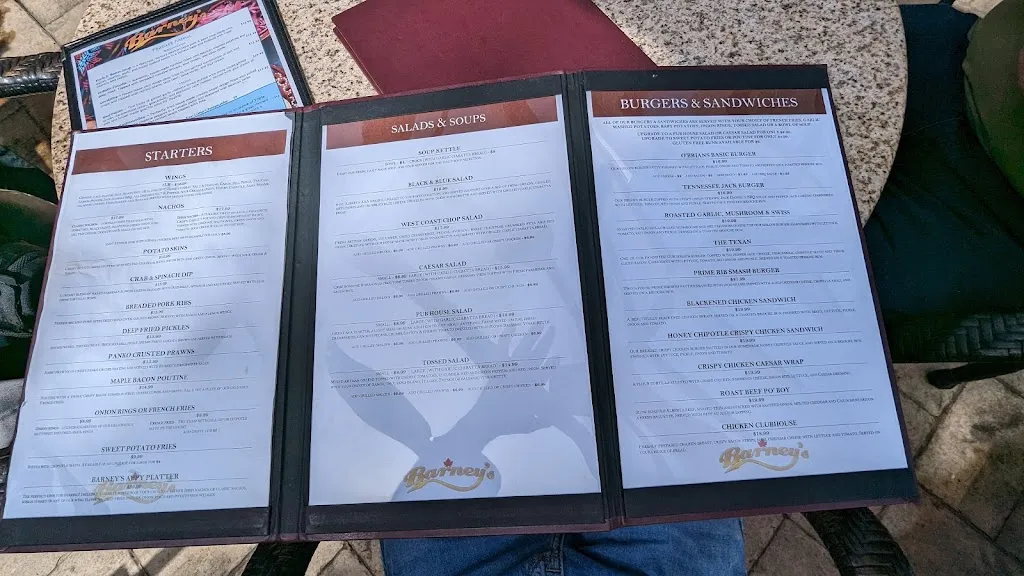 Menu_Barney's Pub & Grill_Wetaskiwin_image_old_1
