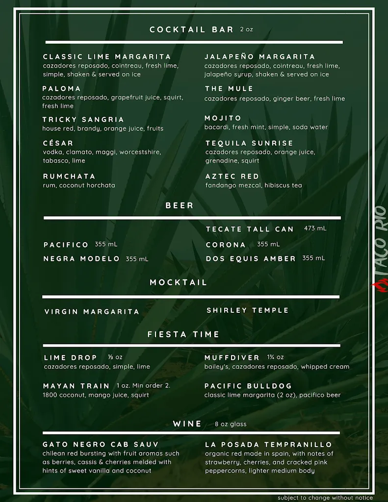 Menu_Taco Rio_Agassiz_image_old_2