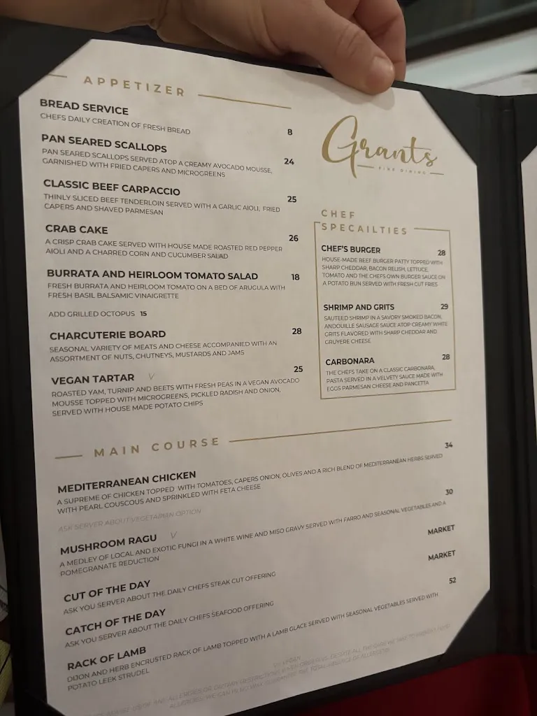 Menu_Grant's Fine Dining_Castlegar_image_old_3