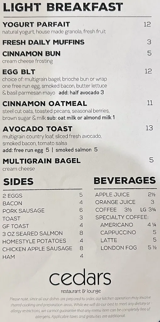 Menu_Cedars Restaurant & Lounge_Coombs_image_old_1