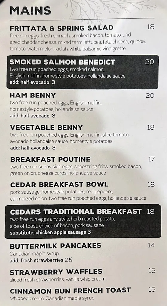 Menu_Cedars Restaurant & Lounge_Coombs_image_old_2