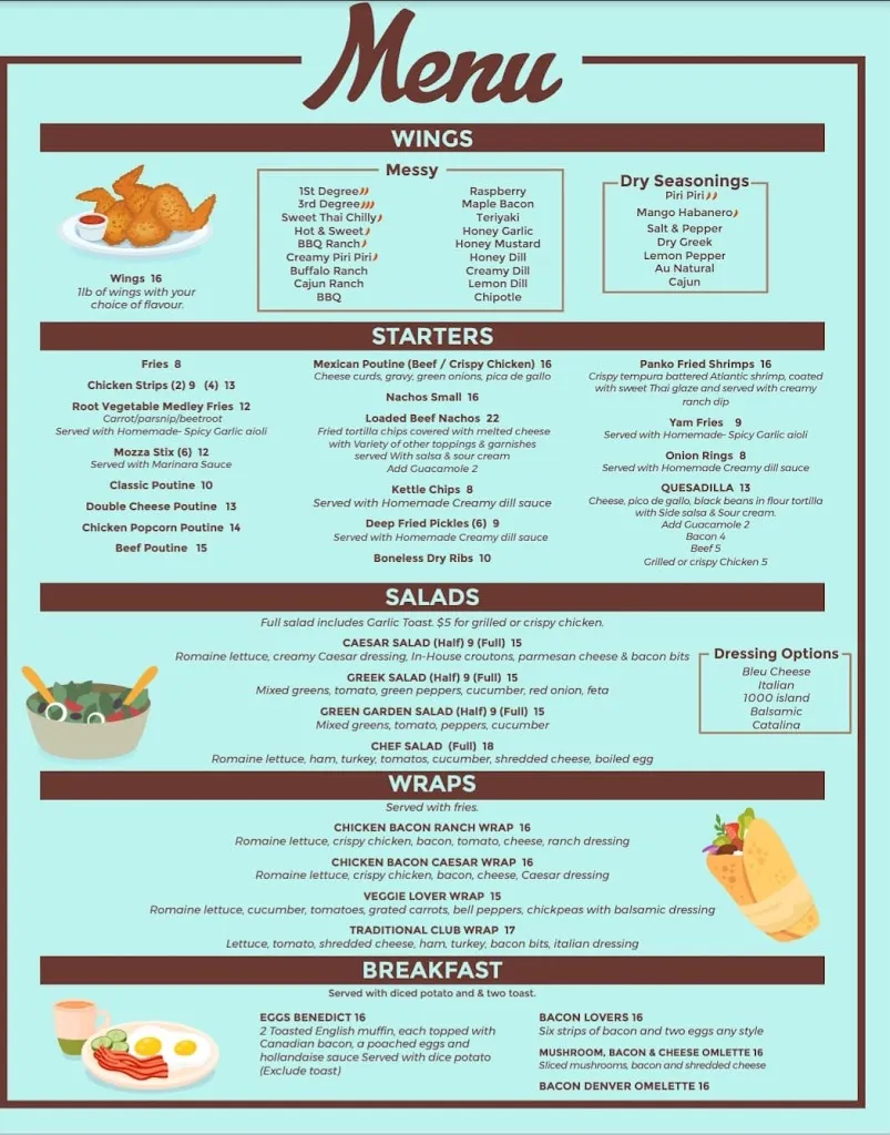 Menu_Sixth & Railway Grill / Bar_Duck Lake_image_old_3