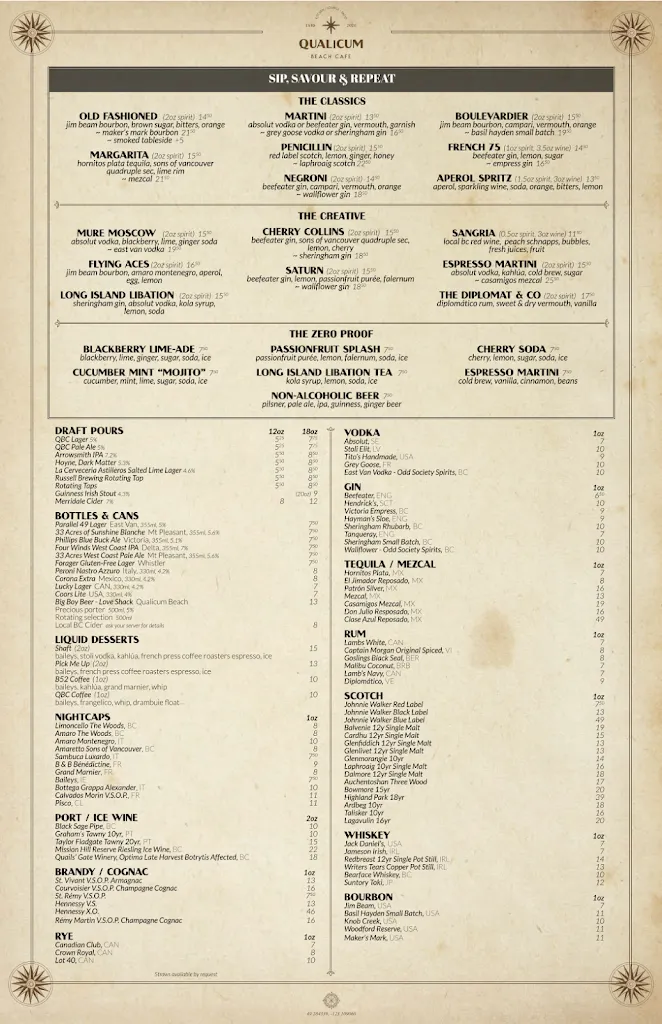 Menu_Qualicum Beach Cafe_Fairwinds_image_old_1