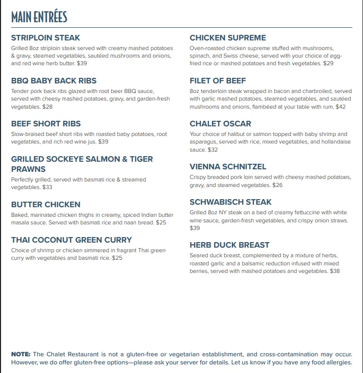 Menu_The Chalet Restaurant_Kitimat_image_old_1