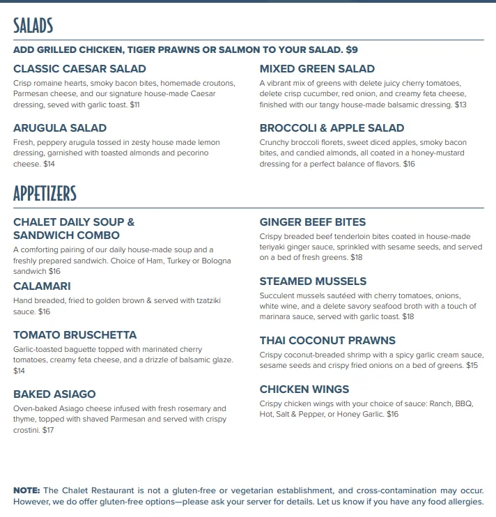 Menu_The Chalet Restaurant_Kitimat_image_old_2