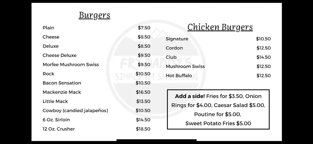 Menu_Fry Daddys_Mackenzie_image_old_1