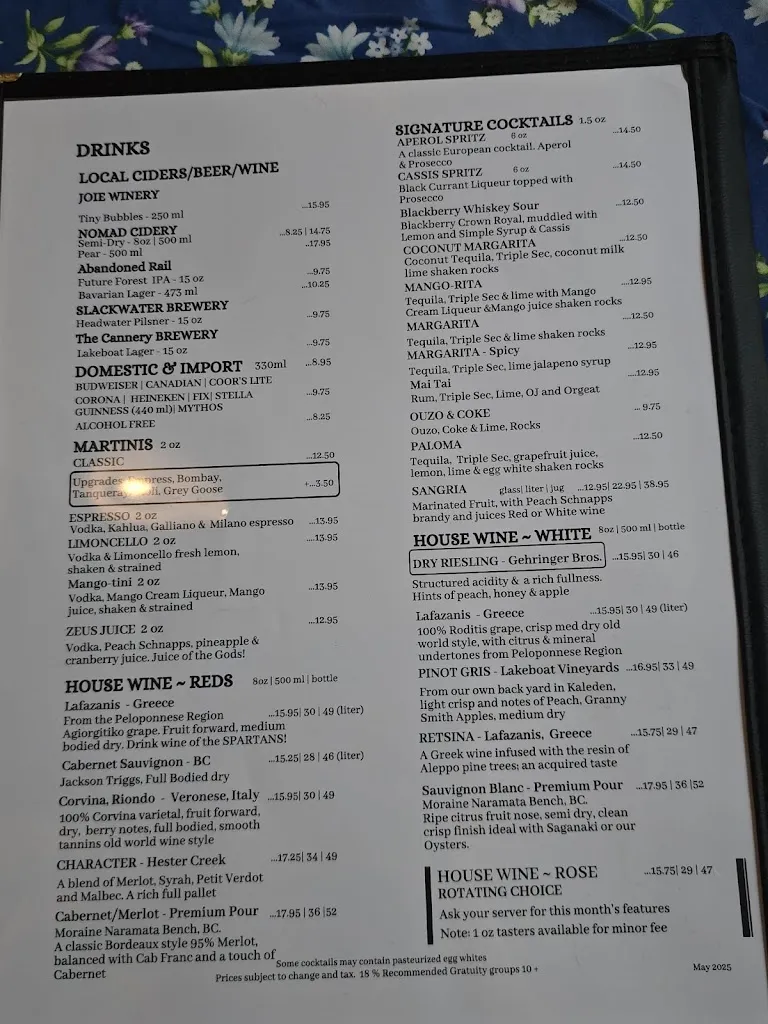 Menu_Theo’s Restaurant_Penticton_image_old_1