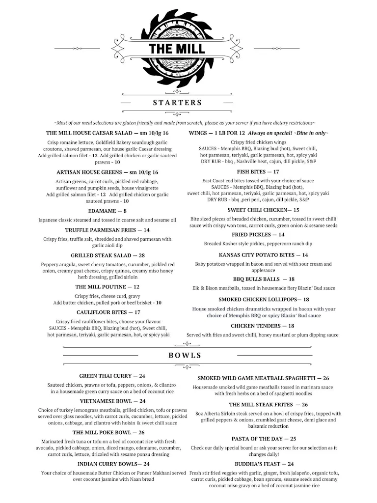 Menu_The Mill Pub_Quesnel_image_old_1