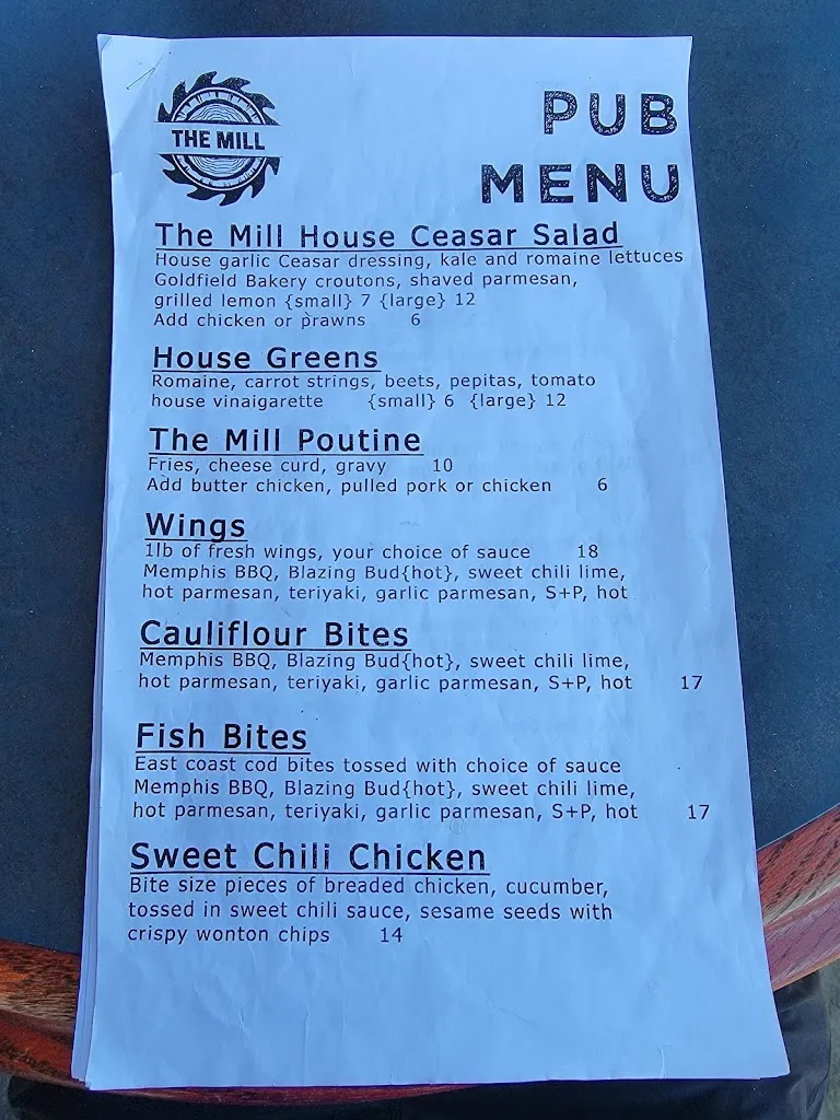Menu_The Mill Pub_Quesnel_image_old_3
