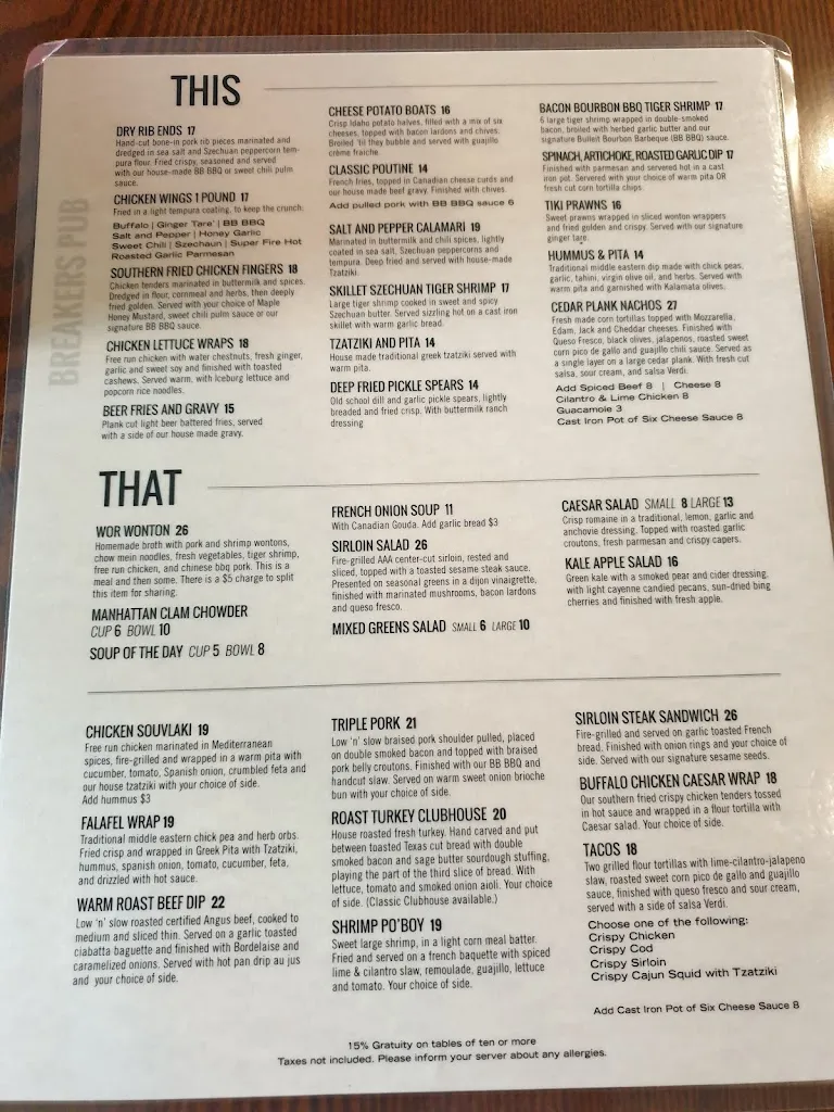 Menu_Breakers Pub_Prince Rupert_image_old_3