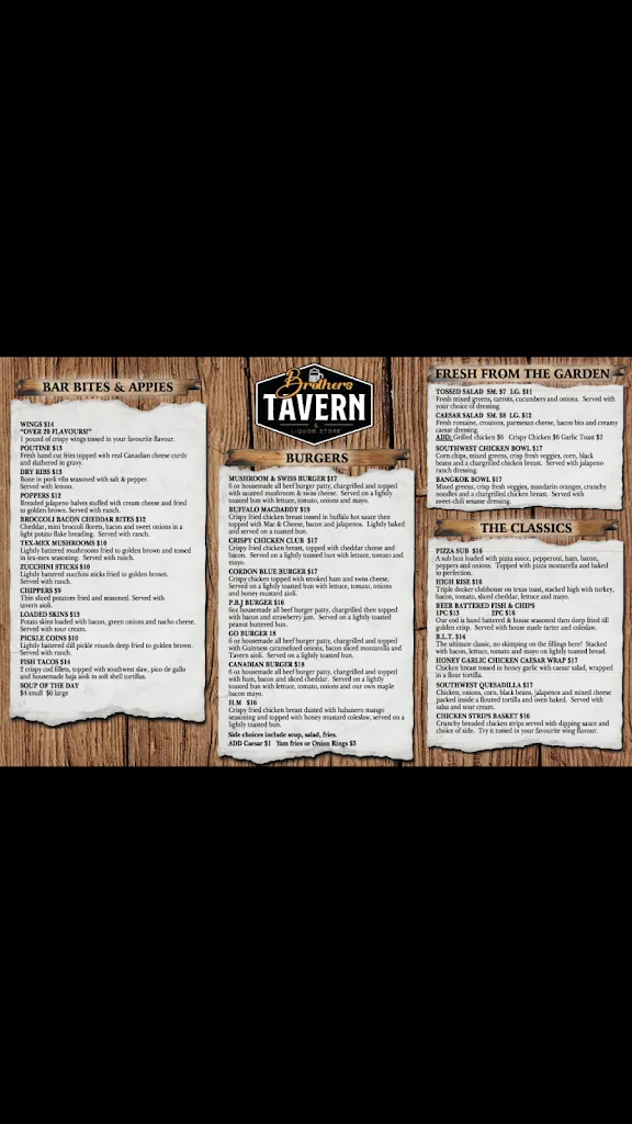Menu_Brothers Tavern_Sicamous_image_old_3