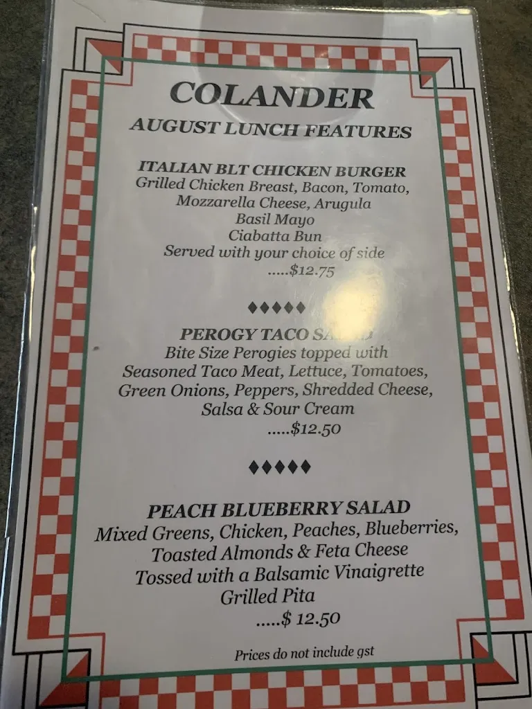 The Colander Restaurant_Trail_menu_imagen_3