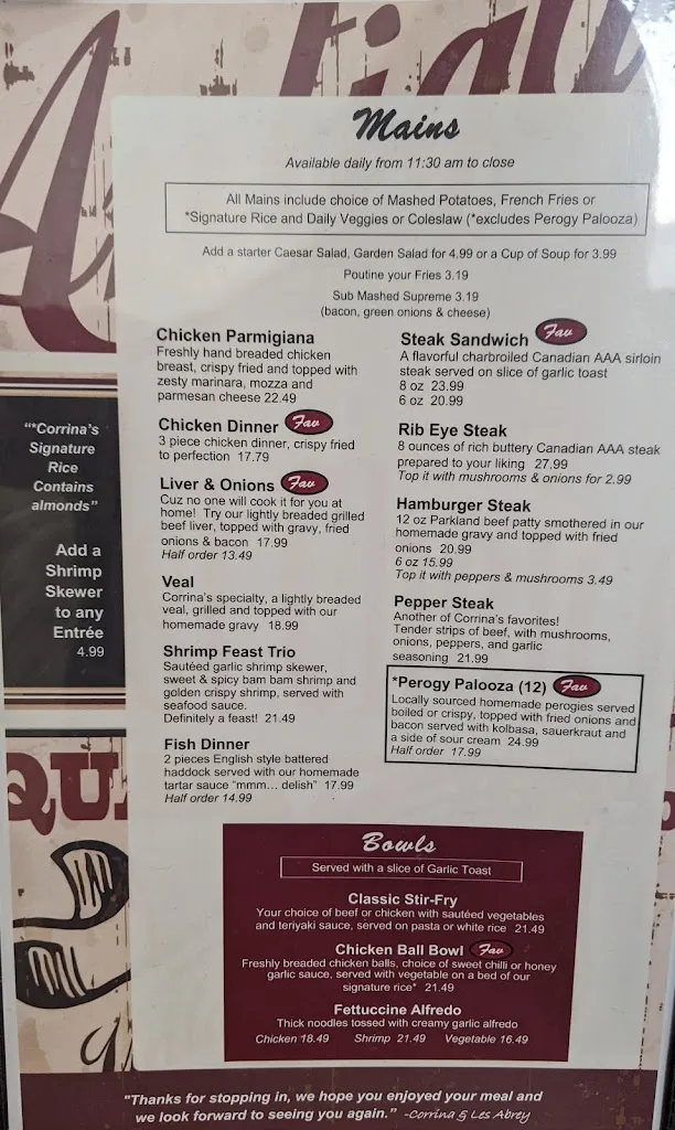 Menu_Corrina’s on Main_Dauphin_image_old_1