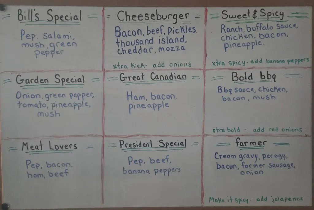 Menu_Bill's Pizza_Morris_image_old_2