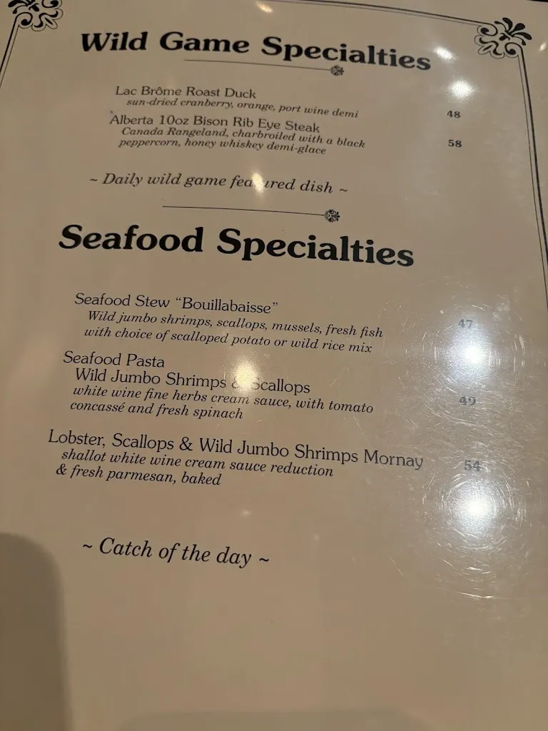 Menu_Normand's Restaurant_Edmonton_image_old_2