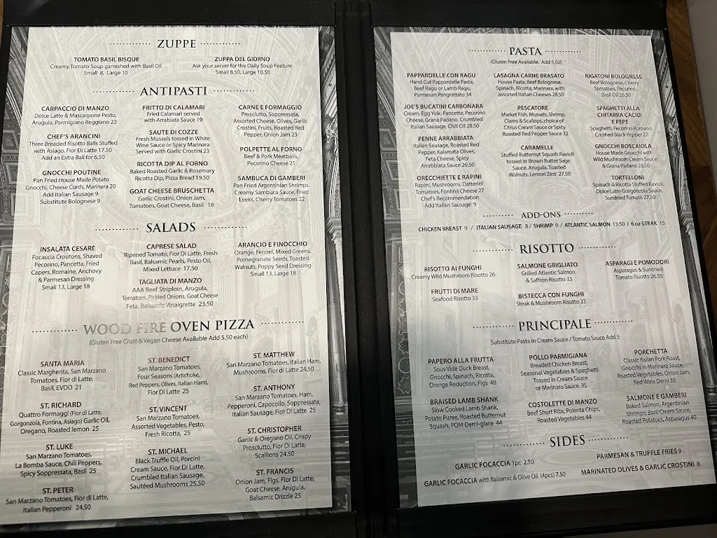 Menu_Vaticano Cucina_Edmonton_image_old_2