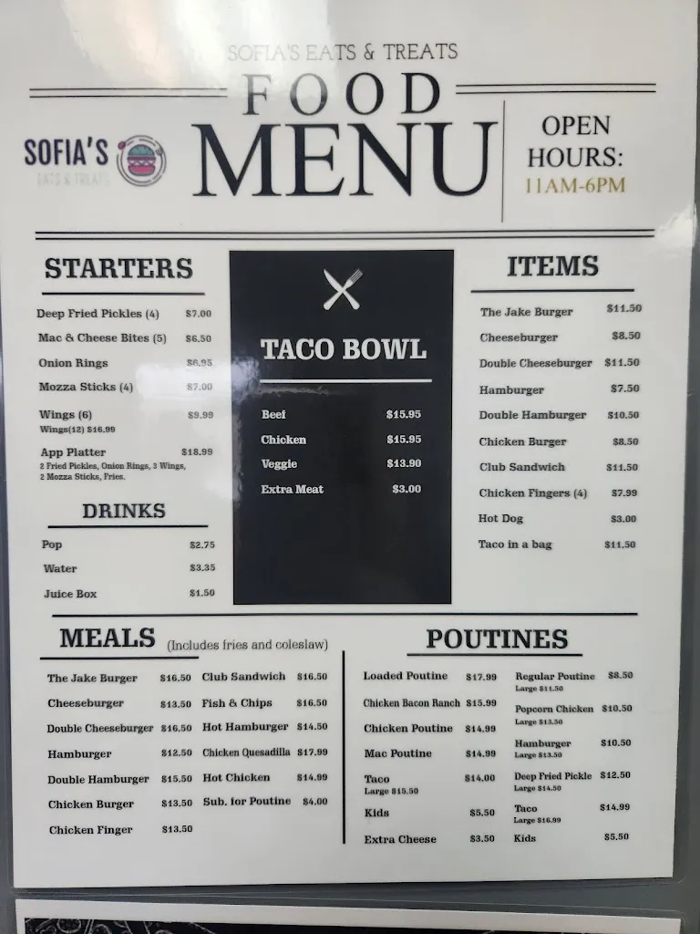 Menu_Sofia's Restaurant_Campbellton_image_old_1