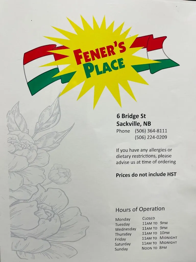 Menu_Fener's Place_Sackville_image_old_2