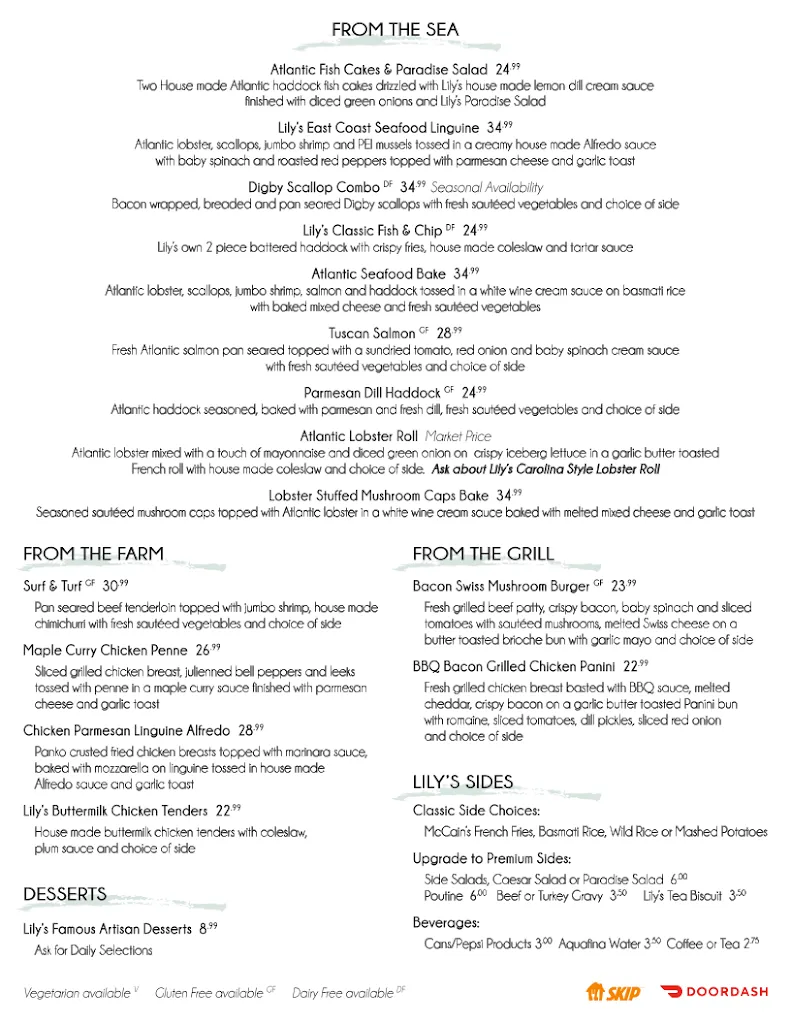 Menu_Lily's_Saint John_image_old_1
