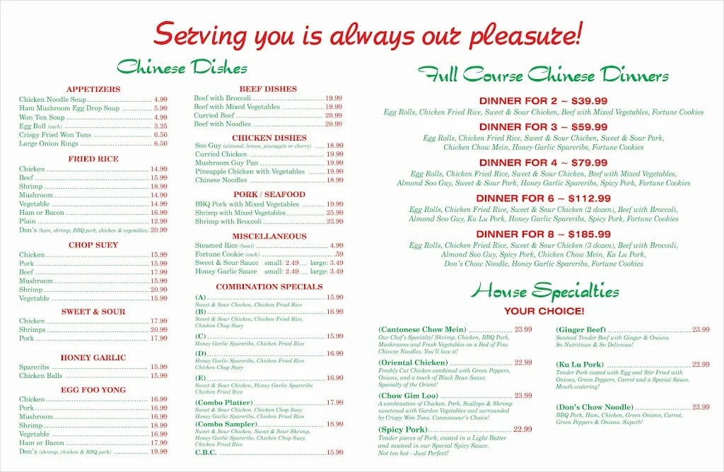 Menu_Don's Restaurant_Carbonear_image_old_1