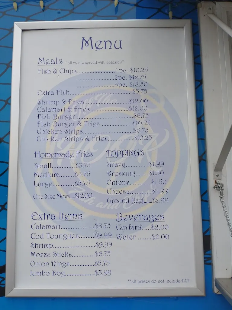 Menu_Off The Hook Fish & Chips_Deer Lake_image_old_1