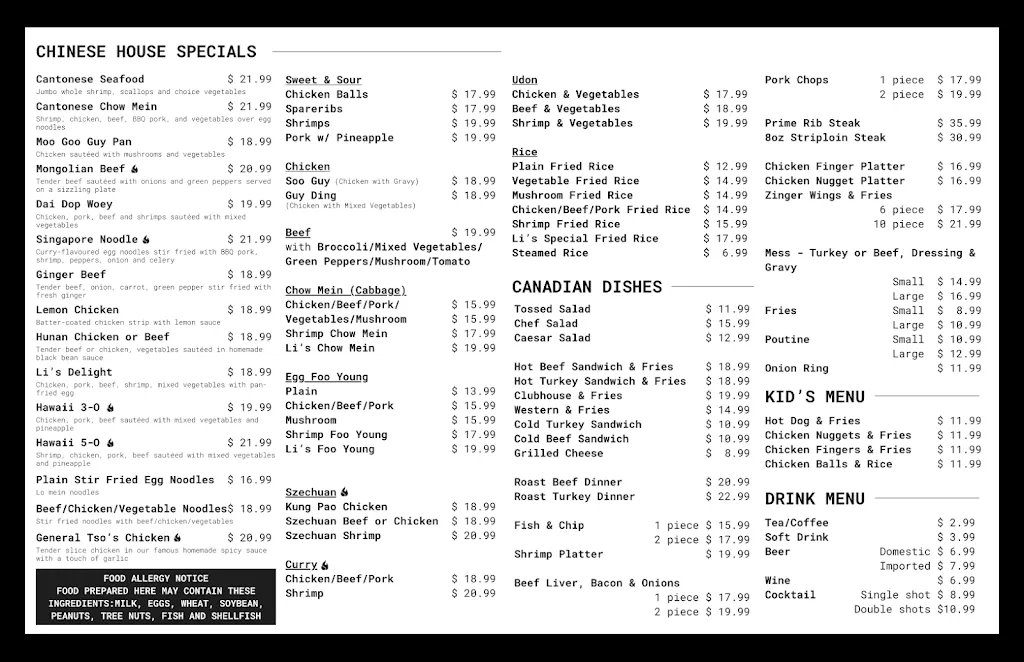Menu_Li's Restaurant_Lewisporte_image_old_1