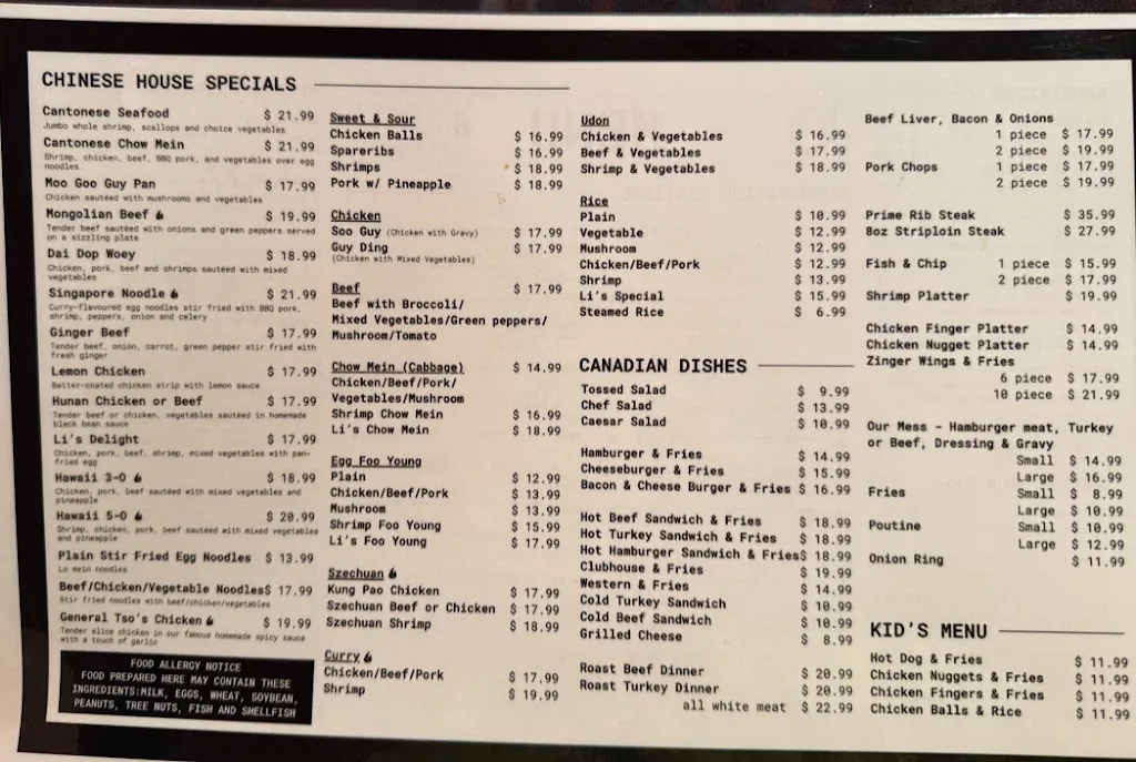 Menu_Li's Restaurant_Lewisporte_image_old_3
