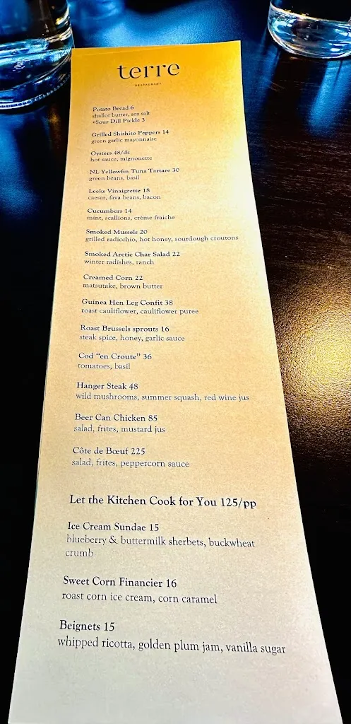 Menu_Terre Restaurant_St. John's_image_old_3