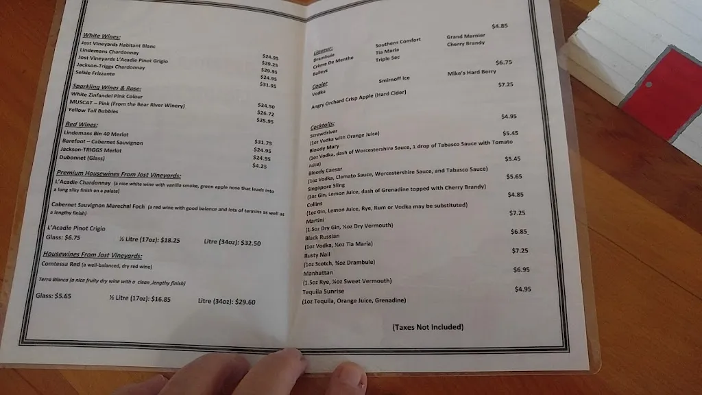 Menu_Captain's Cabin Restaurant_Digby County_image_old_1
