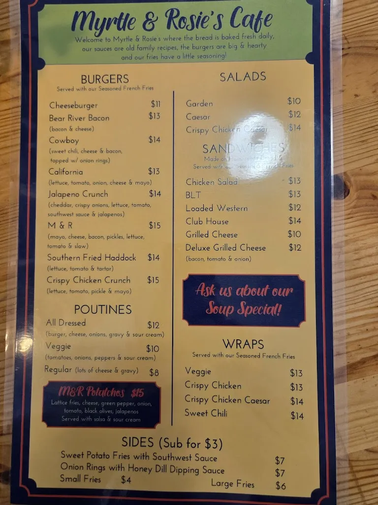 Menu_Myrtle & Rosie's Café_Digby_image_old_1