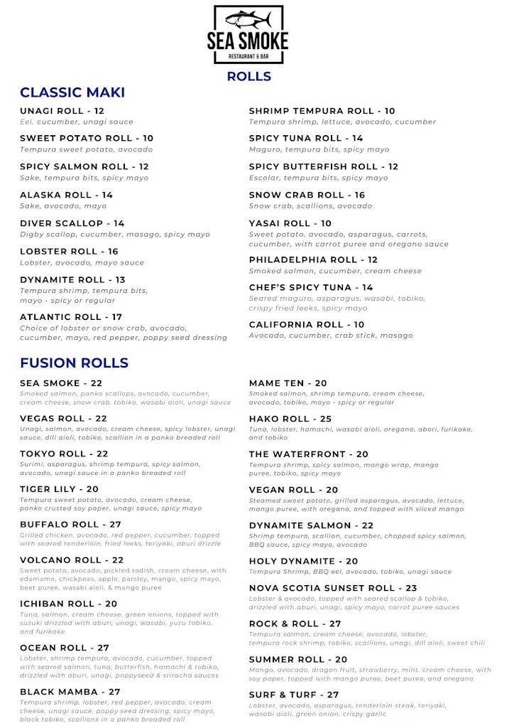 Menu_Sea Smoke Restaurant & Bar_Halifax_image_old_1