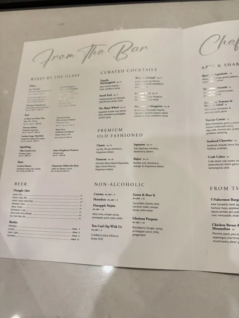Menu_The Five Fishermen_Halifax_image_old_1