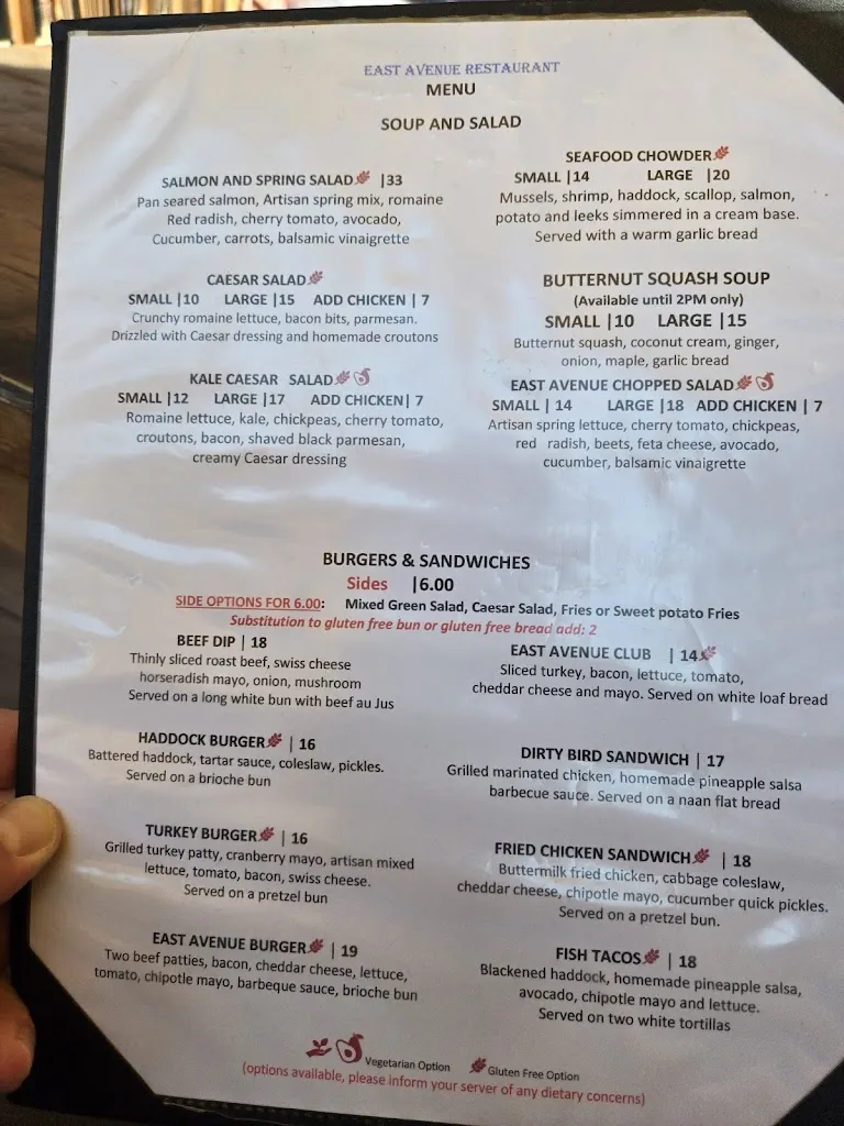 Menu_East Avenue_New Glasgow_image_old_1
