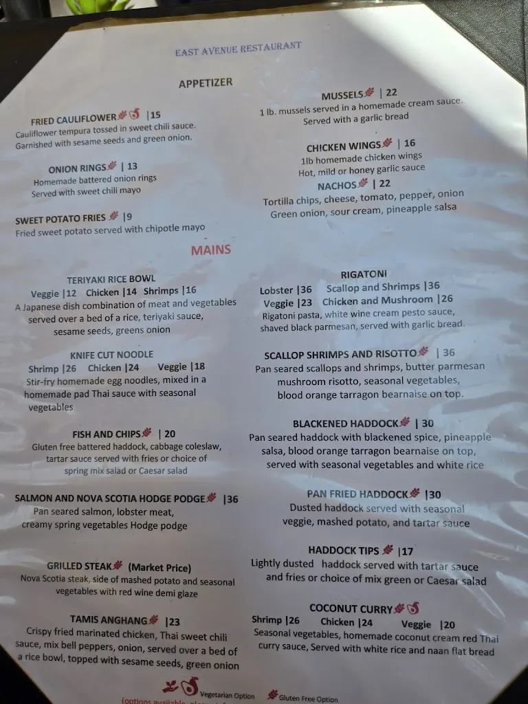 Menu_East Avenue_New Glasgow_image_old_2