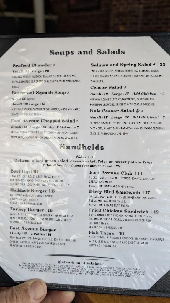 Menu_East Avenue_New Glasgow_image_old_3