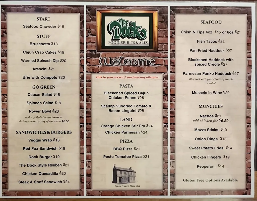 Menu_The Dock_New Glasgow_image_old_1