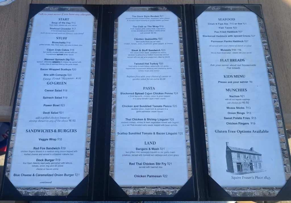 Menu_The Dock_New Glasgow_image_old_3