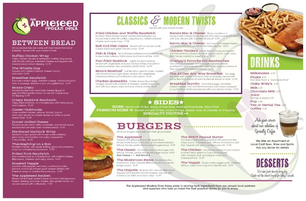 Menu_The Appleseed Modern Diner_New Glasgow_image_old_1