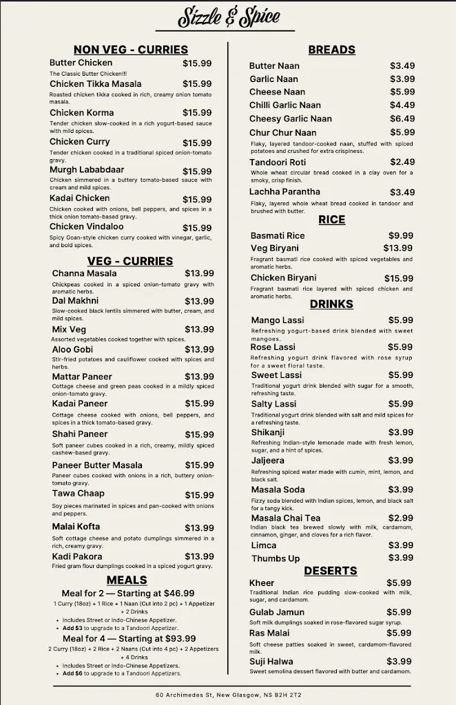 Menu_Sizzle & Spice - New Glasgow_New Glasgow_image_old_1