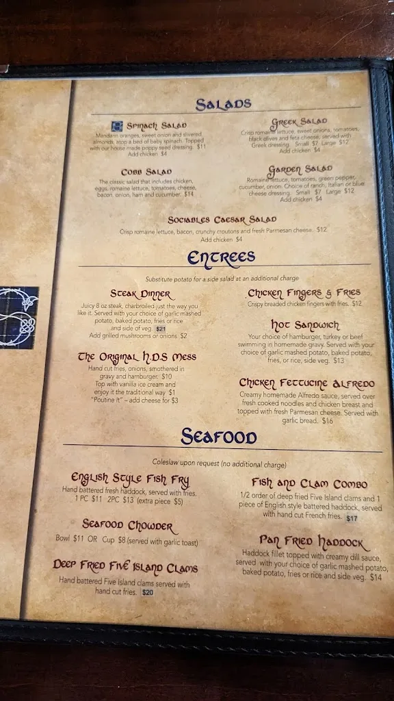 Menu_Sociables Pub and Eatery_Springhill_image_old_3