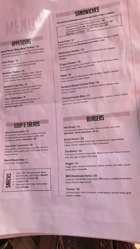 Menu_The Barrel House_Windsor_image_old_2