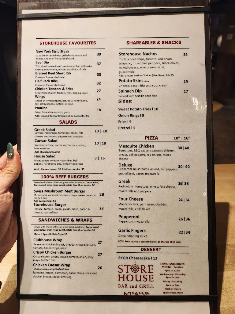 Menu_The Storehouse Bar & Grill_Iqaluit_image_old_1