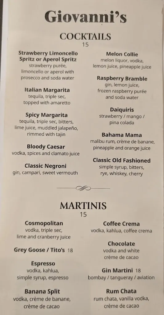 Menu_Giovanni's Restaurant_Algoma_image_old_3