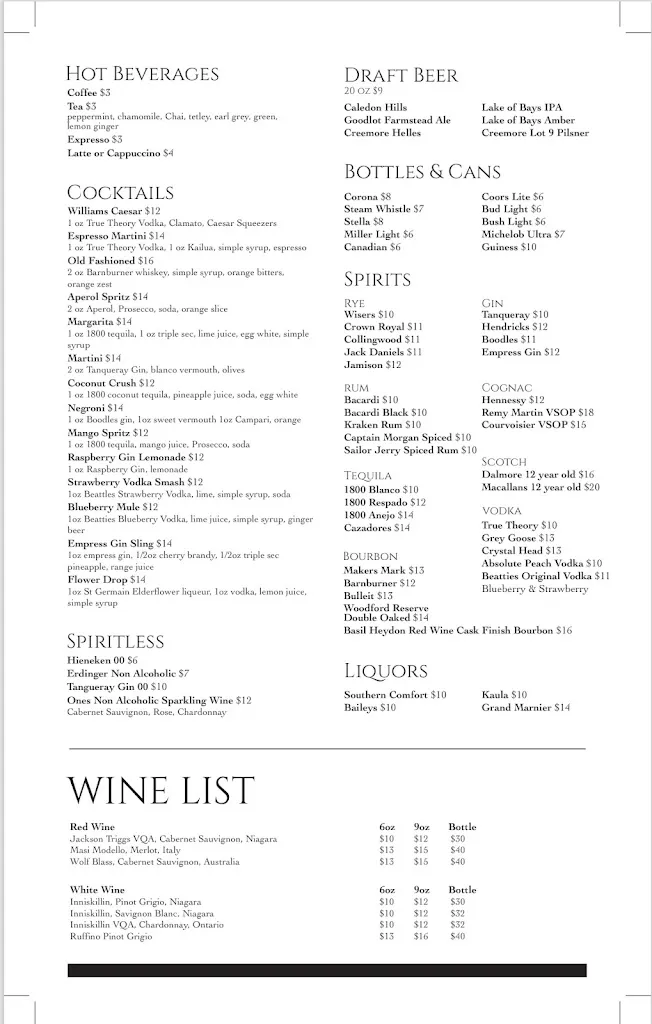 William’s Restaurant restaurant in Alliston