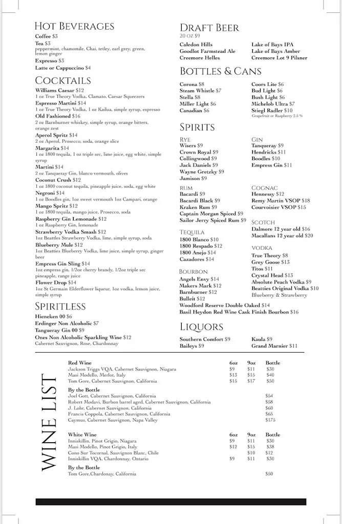 William’s Restaurant_Alliston_menu_image_3