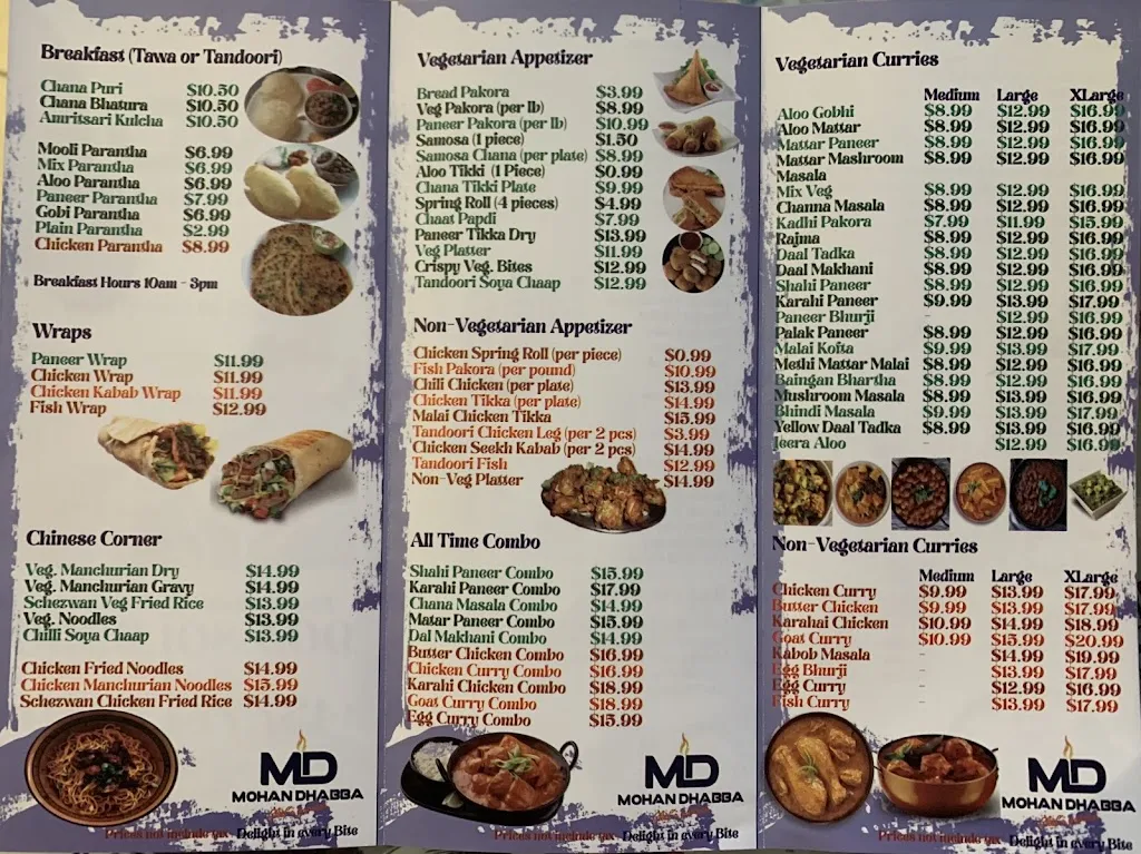 Menu_Mohan Dhabba - Alliston_Alliston_image_old_1