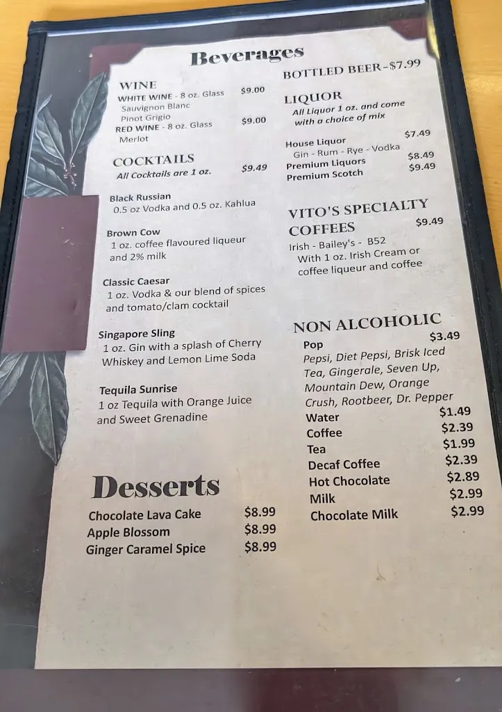 Menu_Vito's Pizzeria_Bancroft_image_old_1