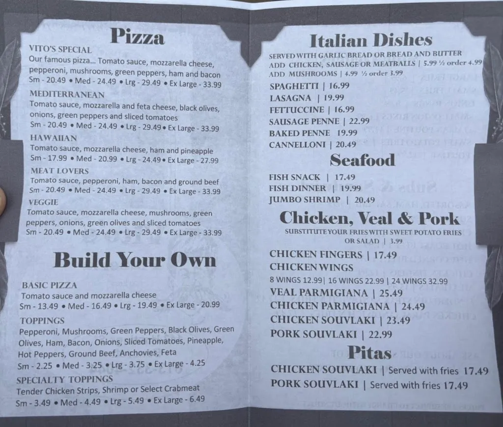 Menu_Vito's Pizzeria_Bancroft_image_old_3